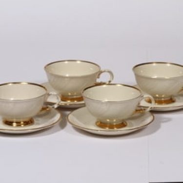 Arabia Kultakoriste kahvikupit, 4 kpl, suunnittelija , kultakoriste