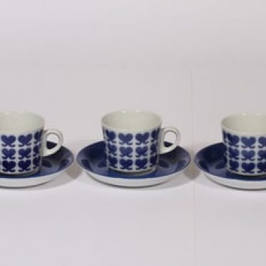 Arabia BR kahvikupit, sininen, 3 kpl, suunnittelija , puhalluskoriste, nimetön koriste