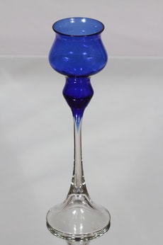 Kumela kynttilänjalka, sininen, suunnittelija Marjut Kumela,