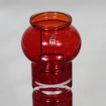 Riihimäen lasi Välkky kynttilälyhty, punainen, suunnittelija Tamara Aladin, pieni