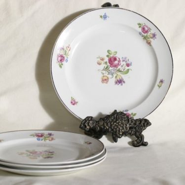 Arabia AR plates, flower pattern, 4 pcs, transfer