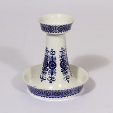 Arabia Antica kynttilänjalka, sininen, suunnittelija Raija Uosikkinen, kuparipainokoriste