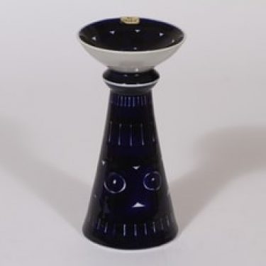 Arabia Valencia kynttilänjalka, käsinmaalattu, suunnittelija Ulla Procope, käsinmaalattu, suuri, signeerattu