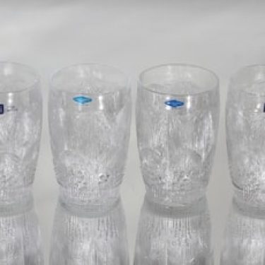 Nuutajärvi Pioni lasit, 26 cl, 4 kpl, suunnittelija Oiva Toikka, 26 cl