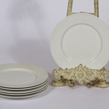 Arabia Pitsi lautaset, matala, 6 kpl, suunnittelija Raija Uosikkinen, matala, pieni, serikuva
