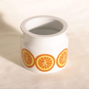 Arabia Pomona purnukka, appelsiini, suunnittelija Raija Uosikkinen, appelsiini