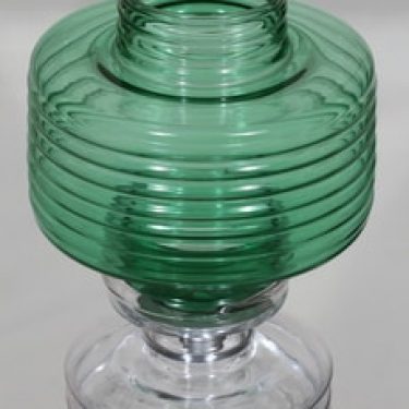 Riihimäen lasi Apollo kynttilälyhty, vihreä, suunnittelija Nanny Still,