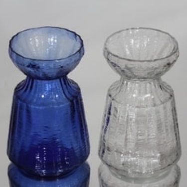 Riihimäen lasi Hyasintti maljakot, kirkas|sininen, 2 kpl, suunnittelija Tamara Aladin, pieni