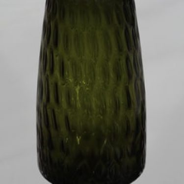 Riihimäen lasi 1432 maljakko, oliivinvihreä, suunnittelija Tamara Aladin,
