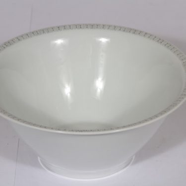 Arabia Kaisla bowl, gray, designer Raija Uosikkinen, big, copper ornament