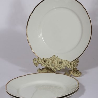 Arabia viivakoriste lautaset, 3 kpl, suunnittelija , kullattu