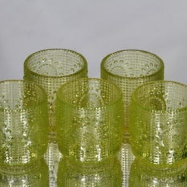 Riihimäen lasi Grapponia lasit, keltainen, 5 kpl, suunnittelija Nanny Still,