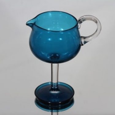 Riihimäen lasi Harlekiini kermakko, sininen, suunnittelija Nanny Still,
