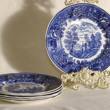 Arabia Maisema dinner plates, 6 pcs, copper ornament
