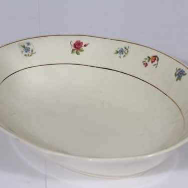 Arabia Sirkka bowl, oval, silk screening, flower theme