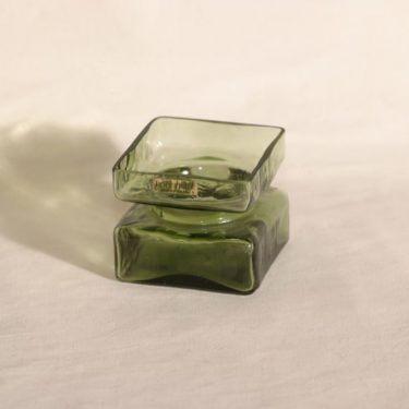 Riihimäen lasi Pala lasimaljakko, vihreä, suunnittelija Helena Tynell,