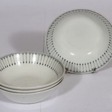 Arabia Heini lautaset, syvä, 4 kpl, suunnittelija , syvä, pieni, kuparipainokoriste