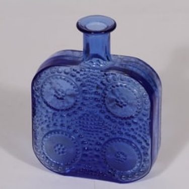 Riihimäen lasi 1724 koristepullo, sininen, suunnittelija Nanny Still,