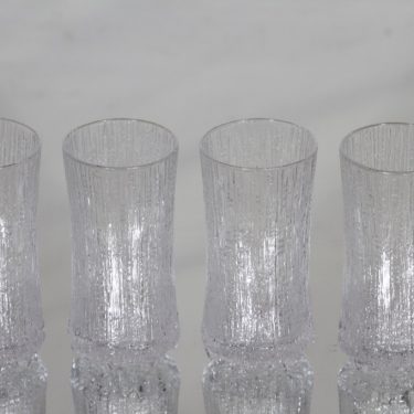 Iittala Ultima Thule siiderilasit, kirkas, 4 kpl, suunnittelija Tapio Wirkkala,