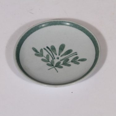 Arabia Green Thistle koristelautanen, vihreä, suunnittelija , pieni, käsinmaalattu