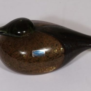 Nuutajärvi koristelintu, Haahkatar, suunnittelija Oiva Toikka, Haahkatar, signeerattu