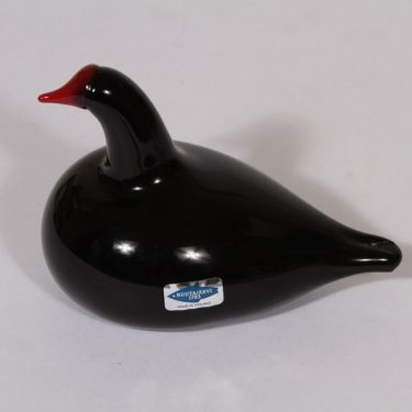 Nuutajärvi koristelintu, Nokikana, suunnittelija Oiva Toikka, Nokikana, signeerattu