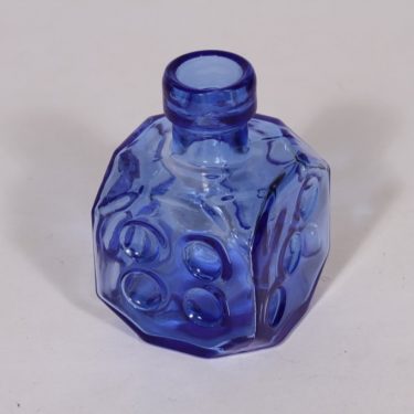 Riihimäen lasi Arpa on heitetty koristepullo, sininen, suunnittelija Erkkitapio Siiroinen, pieni