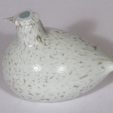 Nuutajärvi koristelintu, Riekko, suunnittelija Oiva Toikka, Riekko, signeerattu