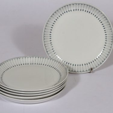 Arabia Heini lautaset, pieni, 6 kpl, suunnittelija , pieni, kuparipainokoriste