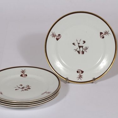 Arabia Diana lautaset, pieni, 5 kpl, suunnittelija , pieni, serikuva