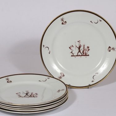 Arabia Diana lautaset, matala, 6 kpl, suunnittelija , matala, siirtokuva