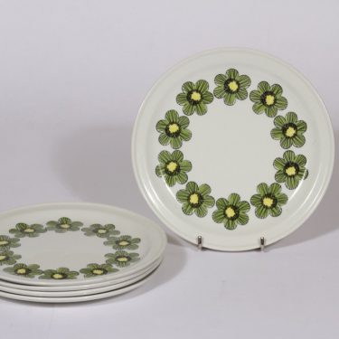 Arabia Primavera lautaset, pieni, 5 kpl, suunnittelija , pieni, serikuva, retro
