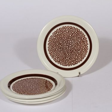 Arabia Faenza leivoslautaset, ruskea, 5 kpl, suunnittelija , serikuva