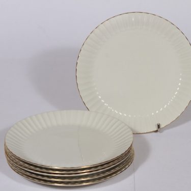 Arabia Kultakorva lautaset, 6 kpl, suunnittelija , kullattu