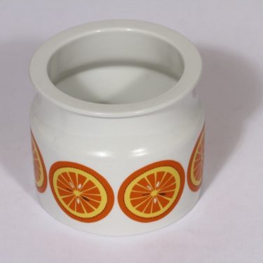 Arabia Pomona purnukka, appelsiini, suunnittelija , appelsiini, serikuva, retro