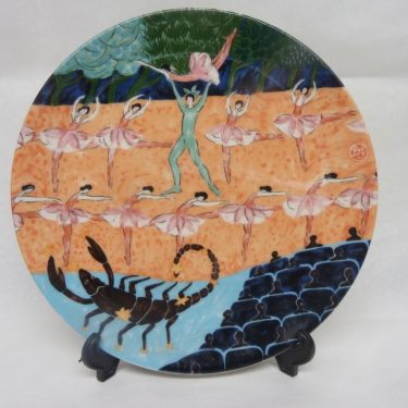 arabia Horoskooppi wall plate, Skorpioni, designer Dorrit von Fieandt, horoscope theme