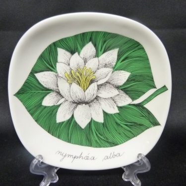 Arabia Botanica decorative plate, Valkolumme, small, silk screening
