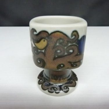 Arabia annual egg cup, 1978, designer Raija Uosikkinen, silk screening, Kalevala theme