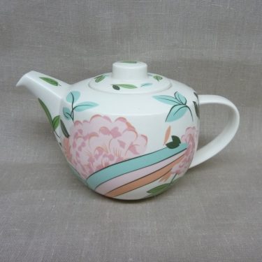 Arabia China tea tea pot, 1.6 l, silk screening, flower theme