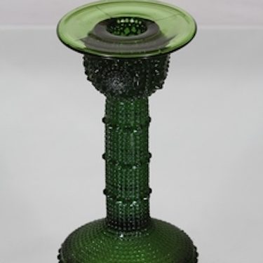 Riihimäen lasi Grapponia kynttilänjalka, vihreä, suunnittelija Nanny Still,
