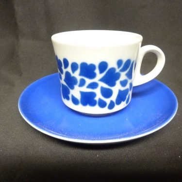 Arabia Varpu kahvikuppi, sininen, suunnittelija , puhalluskoriste, retro
