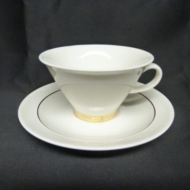 Arabia Harlekin Gold tea cup, white, gold, Inkeri Leivo