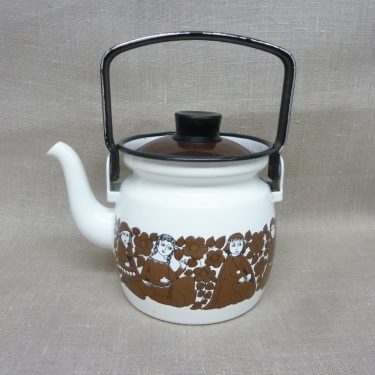 Arabia Ritari coffee pot, brown, designer Raija Uosikkinen, 0.6 l, small