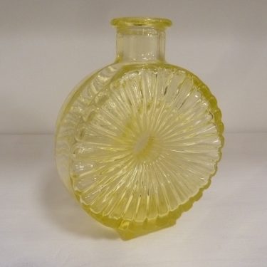 Riihimäen lasi Aurinkopullo decoration bottle, designer Helena Tynell, small, yellow, size ¼