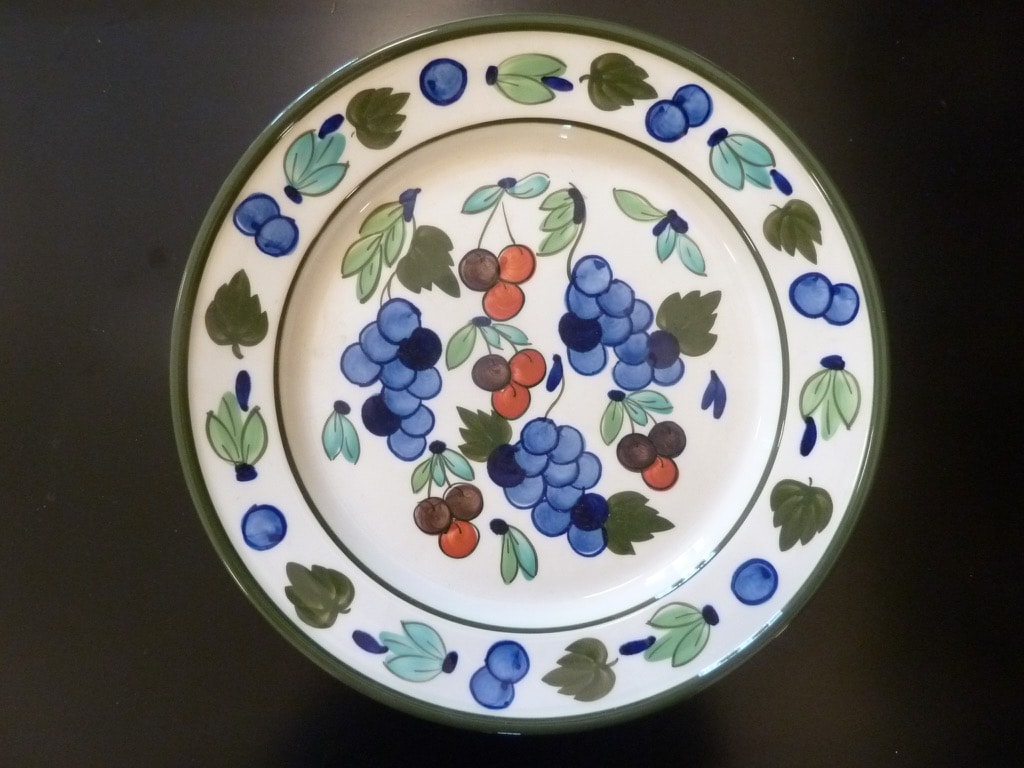 Arabia Palermo serving plate, designer Dorrit von Fieandt, large, hand-painted