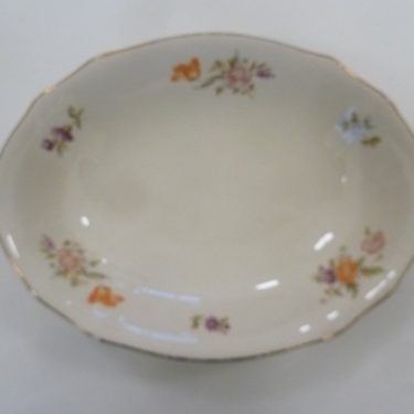 Arabia Kesäkukka bowl, oval, silk screening, flower theme