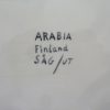 Arabia AJ61 tarjotin, sininen, suunnittelija Svea Granlund, käsinmaalattu, signeerattu kuva 2