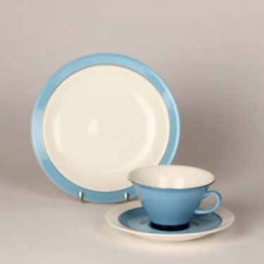 Arabia Harlekin Turkos tea cup, turquoise, Inkeri Leivo