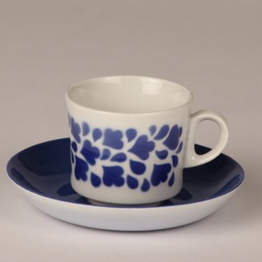 Arabia Varpu kahvikuppi, sininen, suunnittelija , puhalluskoriste, retro
