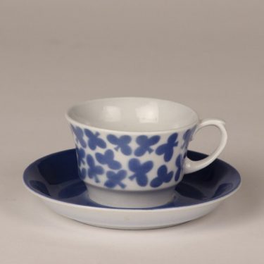 Arabia EP coffee cup, blown decoration, blue, retro